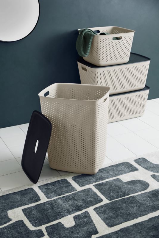 Kosz na bieliznę Openstore kremowy 60 l