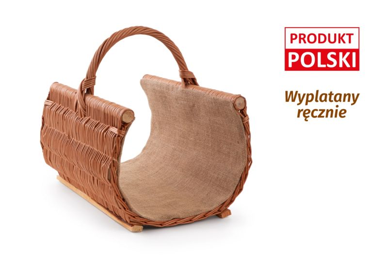 Kosz na drewno Lille wiklinowy