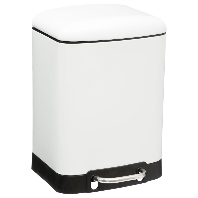 Kosz na śmieci 5five Simply Smart Ariane 6 l biały stal 22x15,5x32 cm 1 szt.