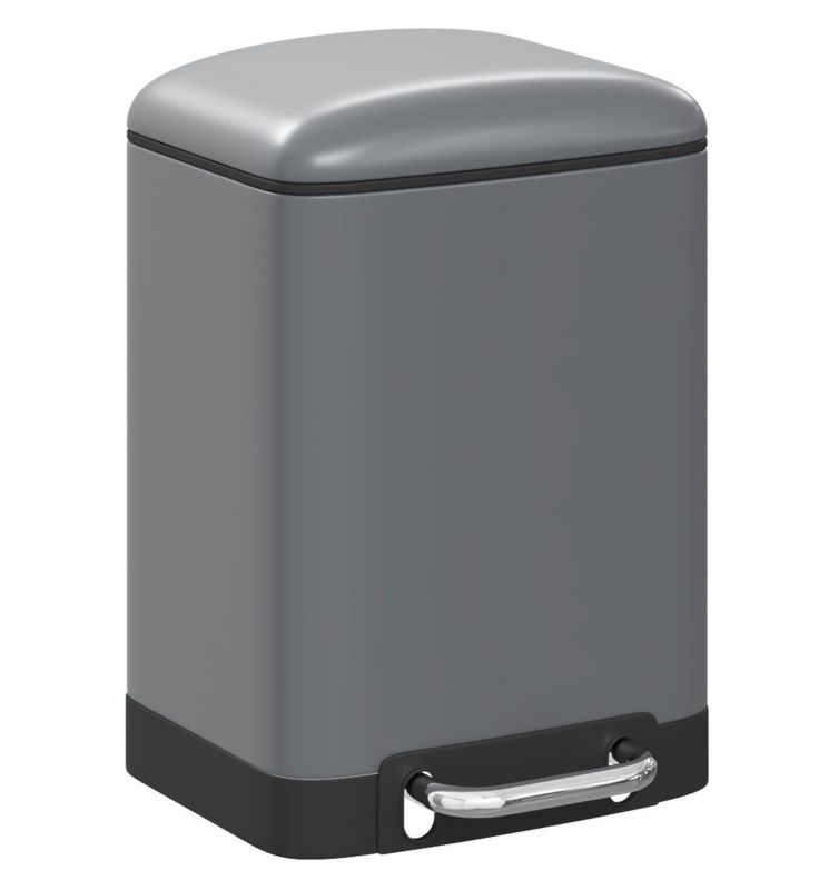 Kosz na śmieci 5five Simply Smart Ariane 6 l metalowy szary 23x22,5x32,5 cm 1 szt.