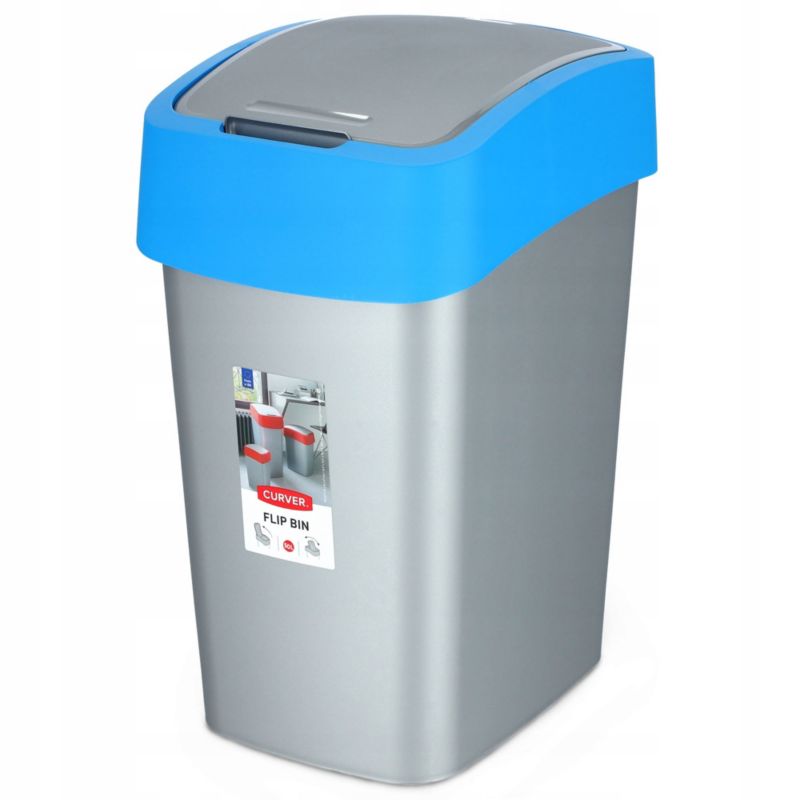 Kosz na śmieci Curver Flip Bin 50L, niebieski 1 szt.