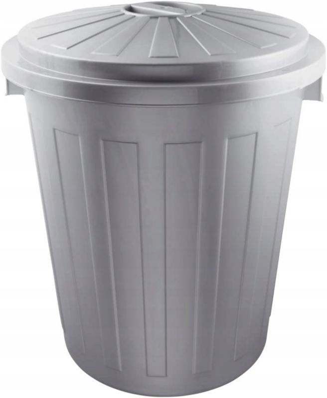 Kosz na śmieci Keeeper Mats 50 L, 50 x 55 cm okrągły srebrny , 1 szt.
