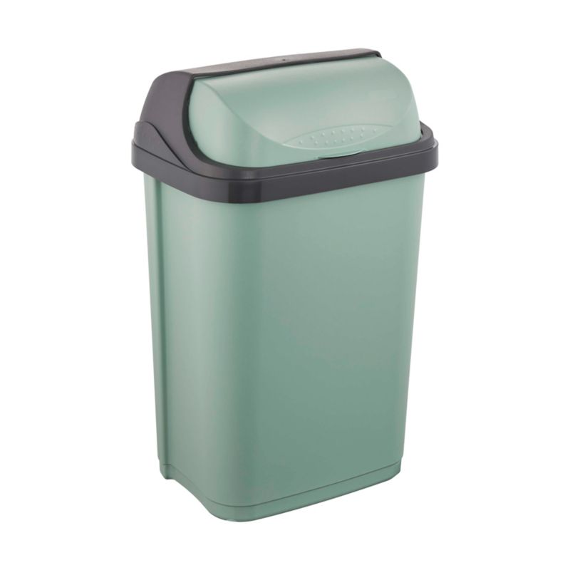 Kosz na śmieci Keeeper Rasmus 25l zielony plastikowy pojemnik z obrotową pokrywą, 1 szt.