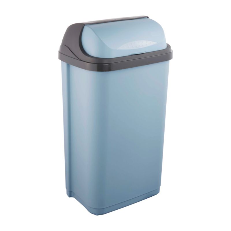 Kosz na śmieci Keeeper Rasmus 50 l niebieski 39 x 29,5 x 67,5 cm z pokrywą obrotową z tworzywa PP 1 szt.