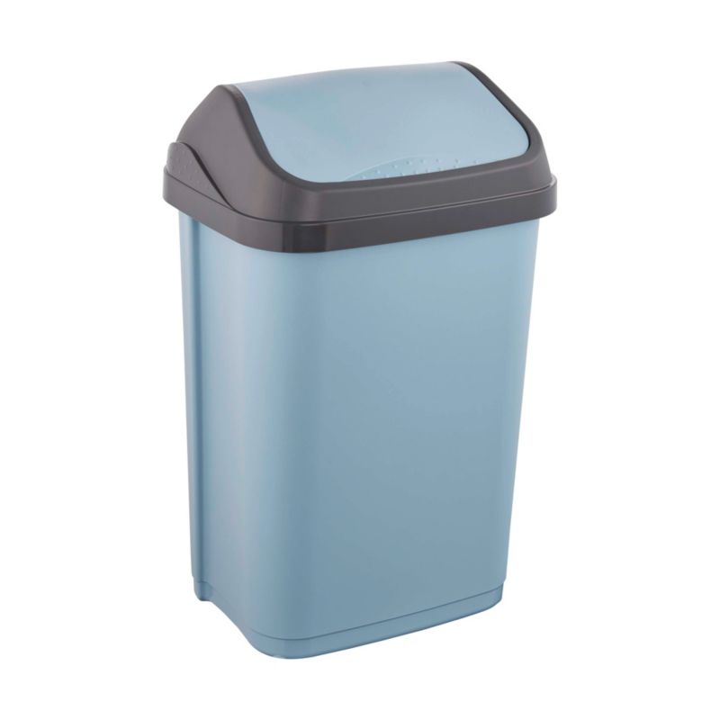 Kosz na śmieci Keeeper Swantje 25l, niebieski 33,5 x 25,5 x 53,5 cm z obrotową pokrywą z tworzywa PP, 1 szt.
