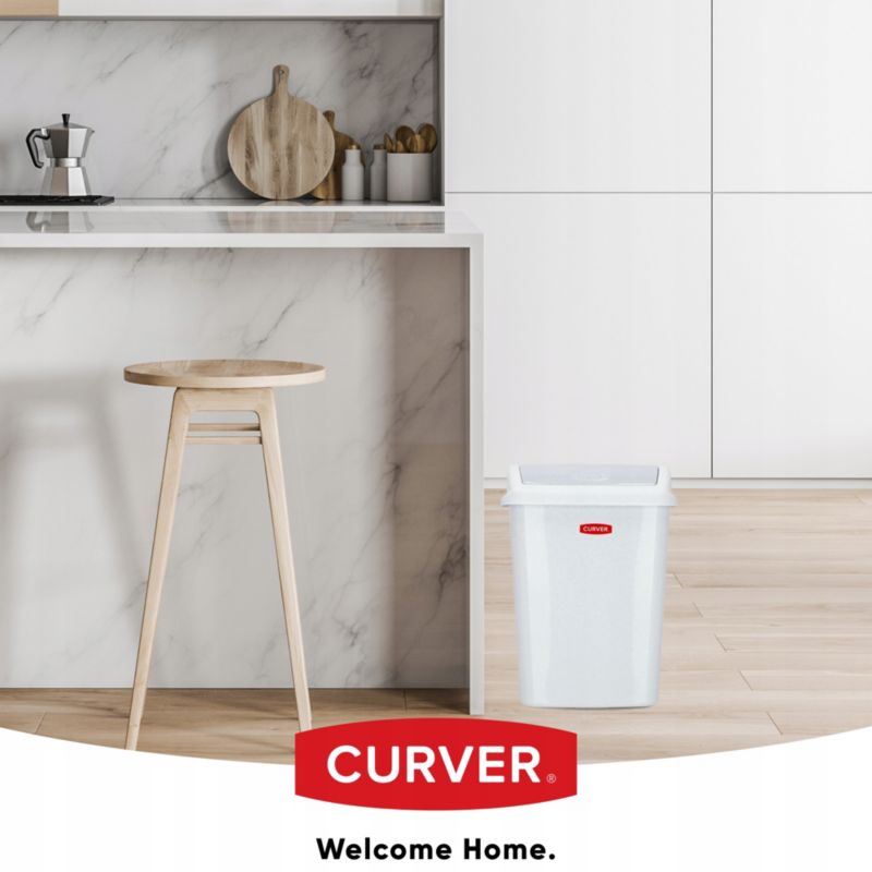 Kosz na śmieci uchylny Curver Dominik 10L, granitowy