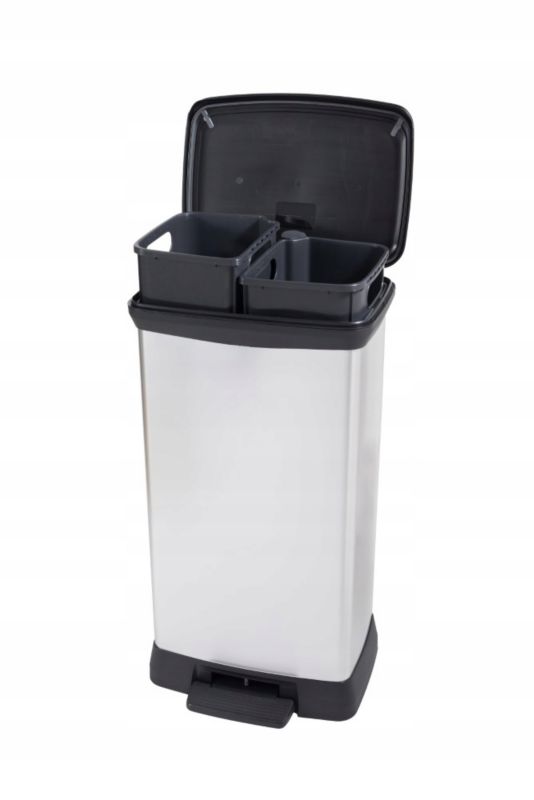 Kosz na śmieci z pedałem Curver Deco bin Duo 23+23L