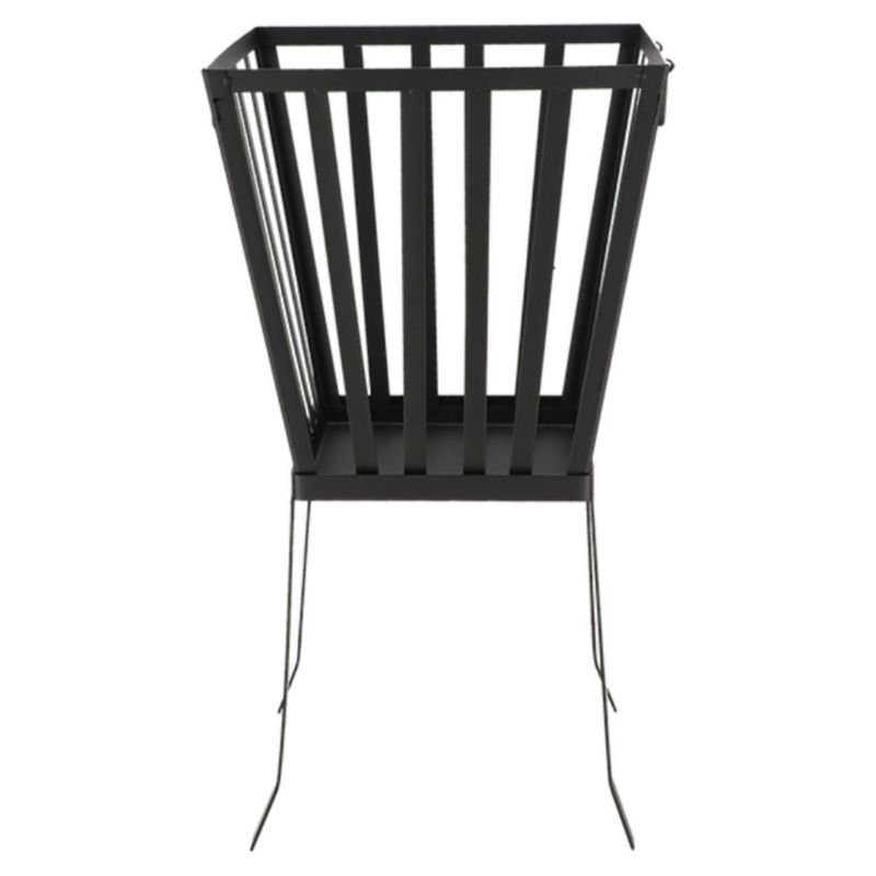 Kosz na ognisko Esschert Design stalowy czarny 57,4x32,8x31,2 cm 1 szt.