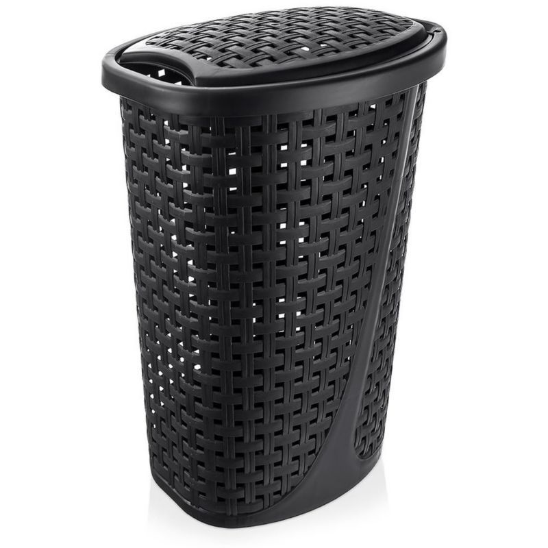 Kosz na pranie Artdesign plastikowy czarny 45 l 1 szt.