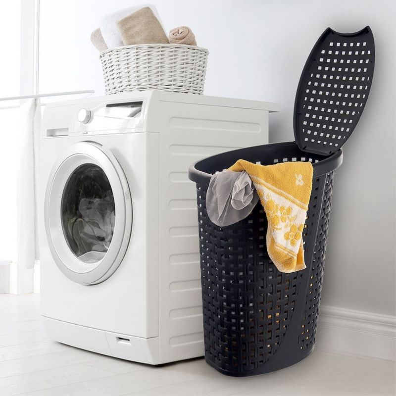 Kosz na pranie Artdesign plastikowy czarny 45 l 1 szt.