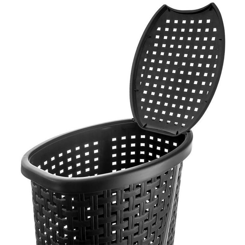 Kosz na pranie Artdesign plastikowy czarny 45 l 1 szt.