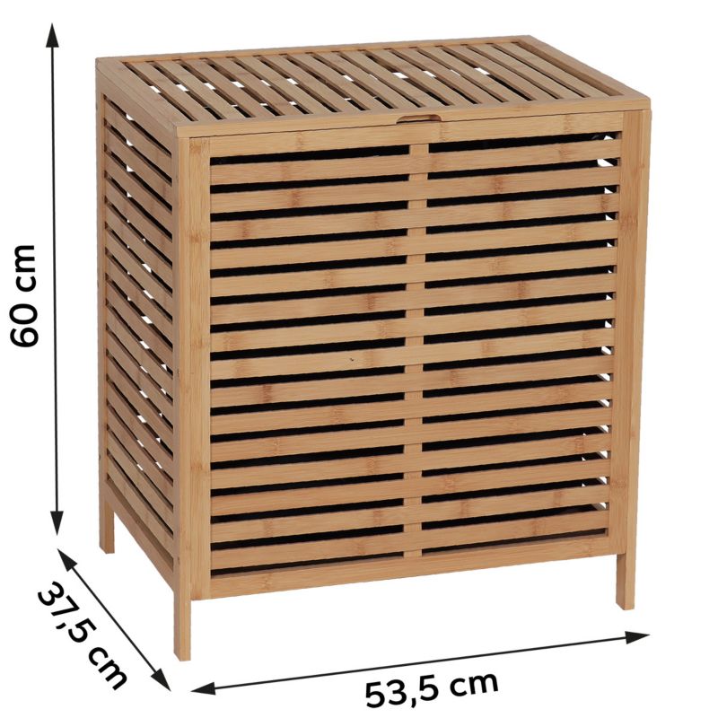 Kosz na pranie bambusowy Naturis Tendance beżowy 60 cm 1 szt.