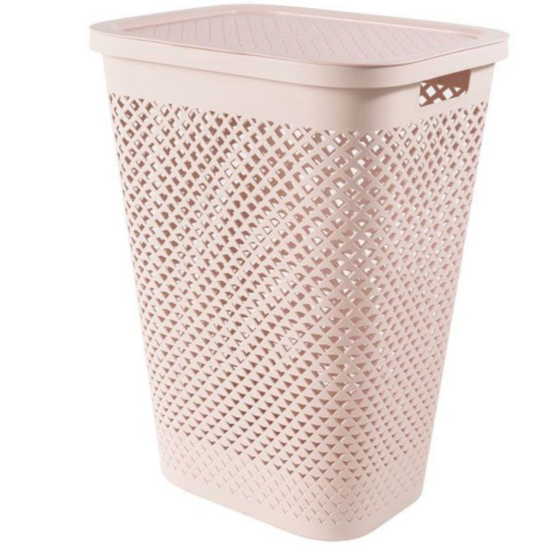 Kosz na pranie Curver PURE 55 l różowy 58,1x43,4x34,6 cm 1 szt.