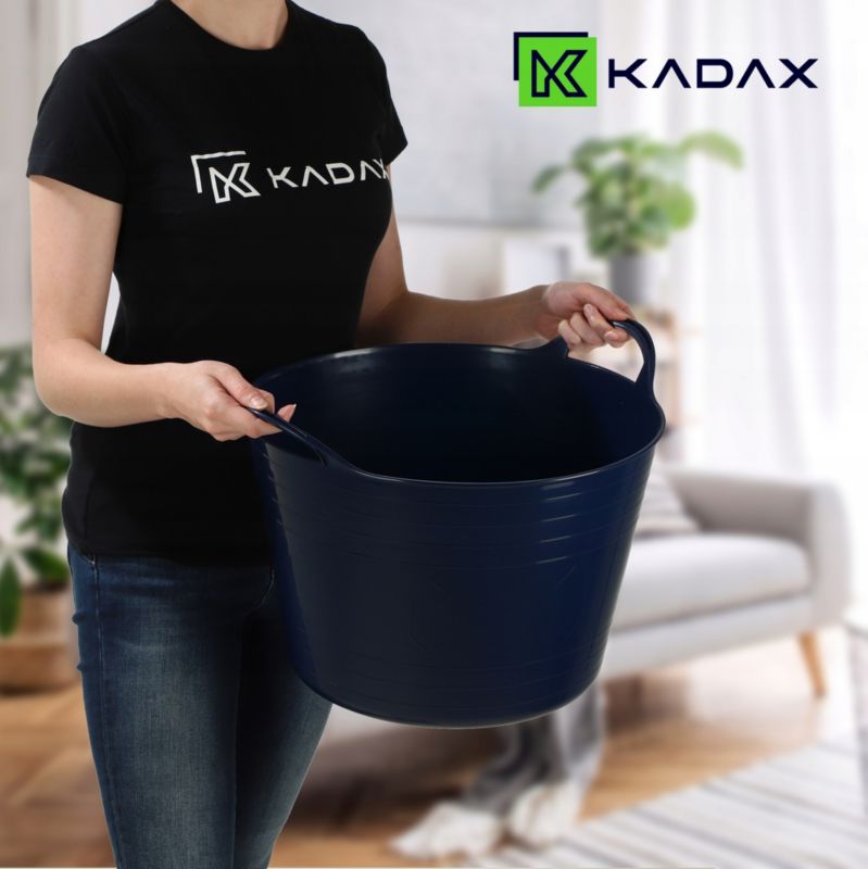 Kosz Na Pranie KADAX elastyczny Pojemnik Uniwersalny miednica 26L Granatowy 1 szt.