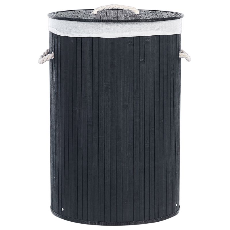 Kosz na pranie Sannar Bambus Czarny 75 L 1 szt.