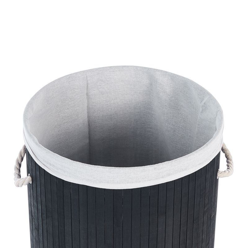 Kosz na pranie Sannar Bambus Czarny 75 L 1 szt.