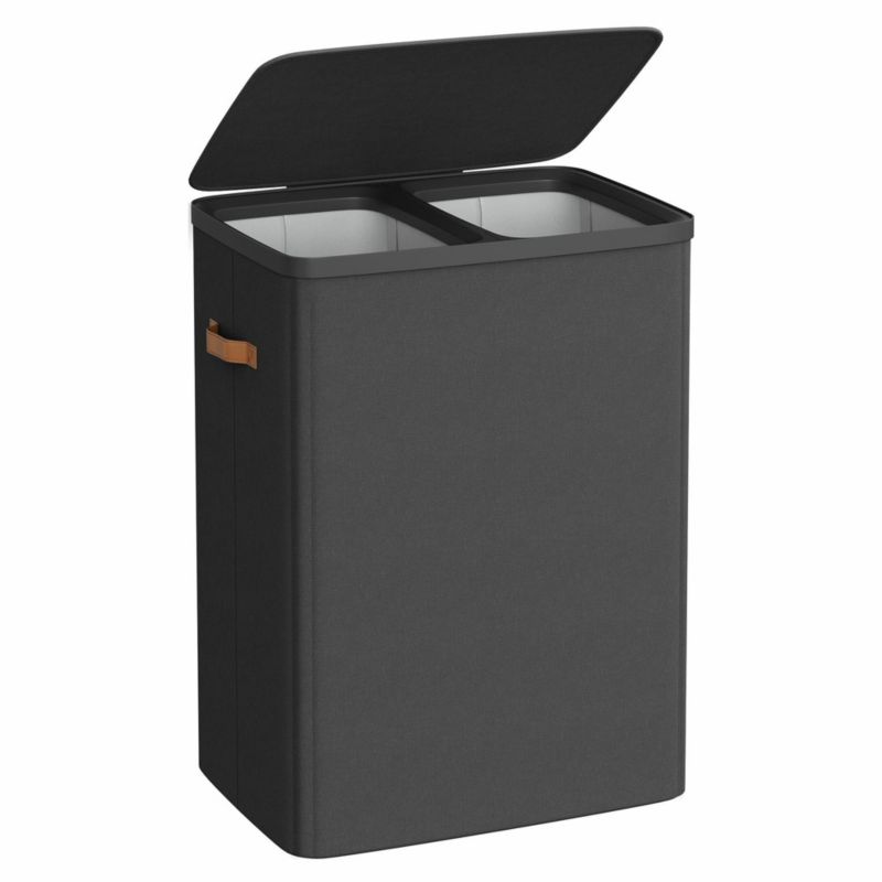 Kosz na pranie Songmics 2 x 85 L ciemnoszary 1 szt.