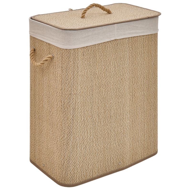 Kosz na pranie Stemy 5five Simply Smart brązowy bambusowy 100L 1 szt.