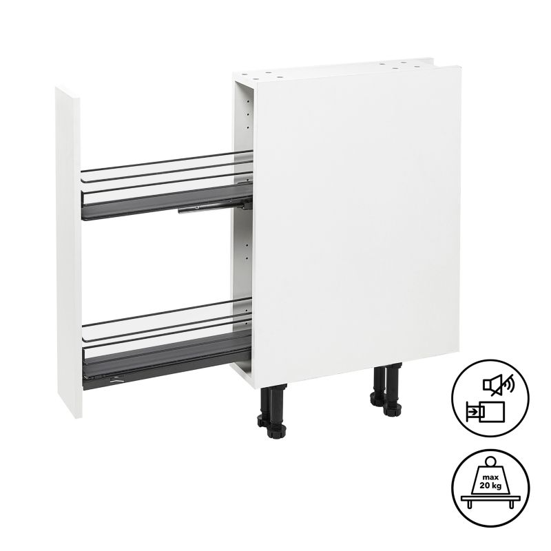 Kosz wysuwany cargo GoodHome Pebre 150 mm