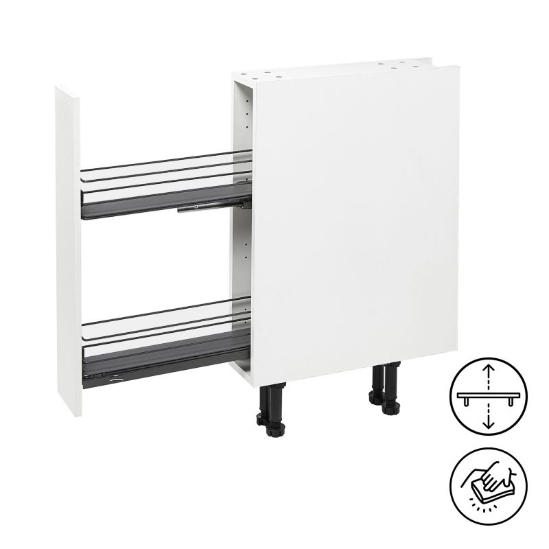 Kosz wysuwany cargo GoodHome Pebre 150 mm