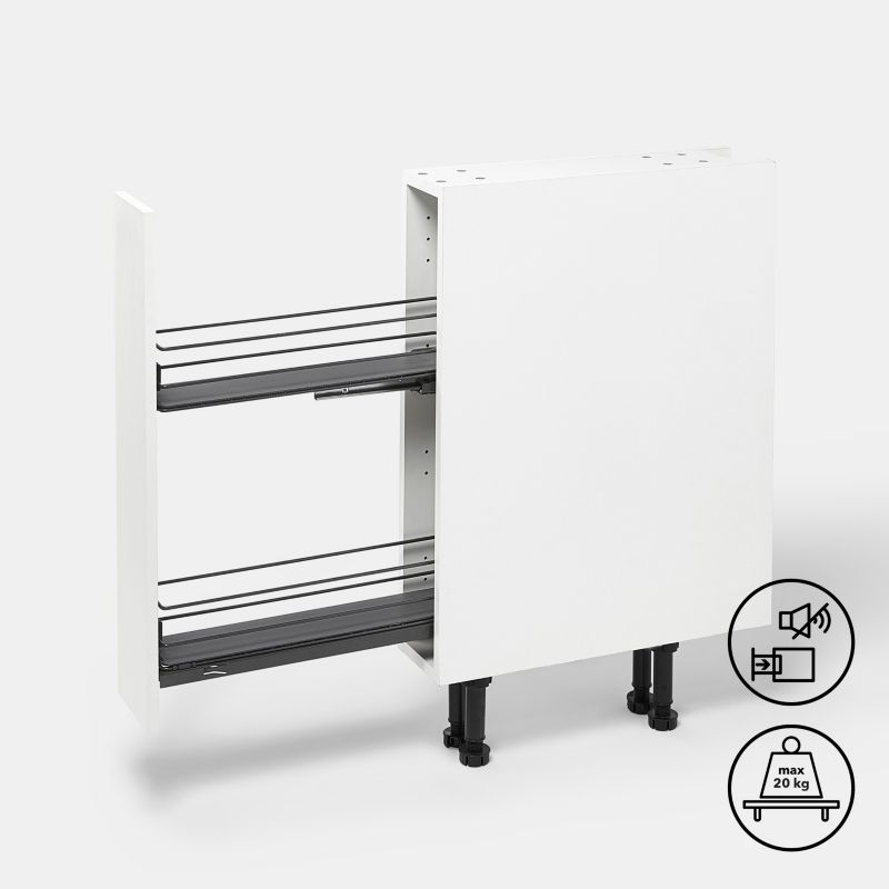 Kosz wysuwany cargo GoodHome Pebre 150 mm