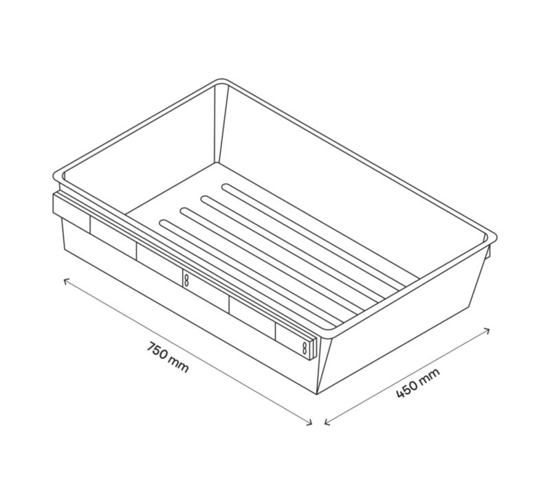 Kosz wysuwany do korpusu 45 x 75 cm GoodHome Atomia