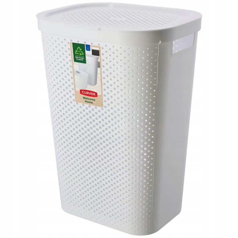 Kosze z pokrywą Curver Infinity 60L mix kolorów, 2 szt. popielaty