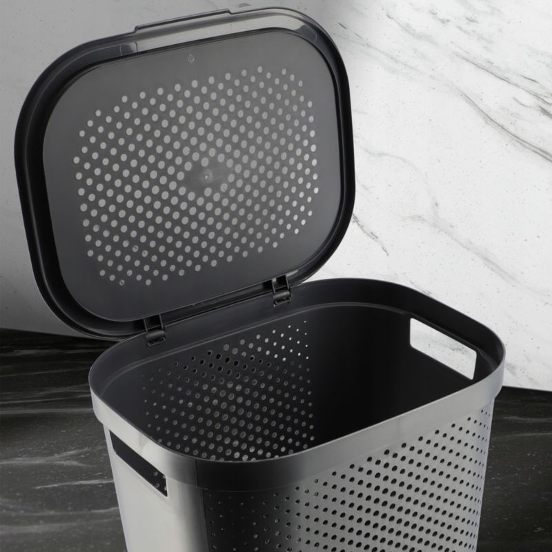 Kosze z pokrywą Curver Infinity 60L mix kolorów czarny i zielony 2 szt.