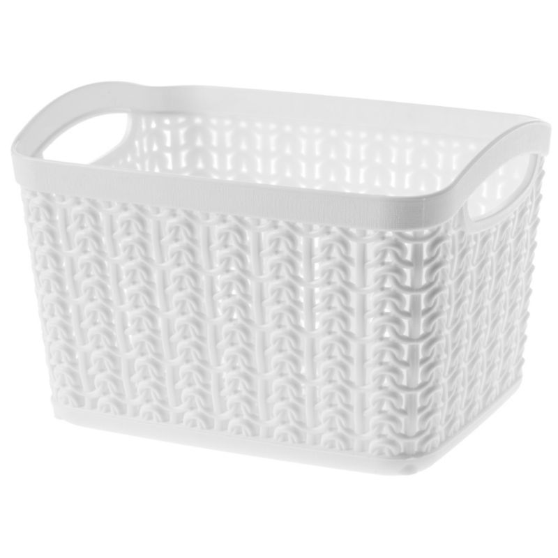 Koszyk KADAX Pojemnik Pudełko Plastik Kosz 1,5L Biały 1 szt.