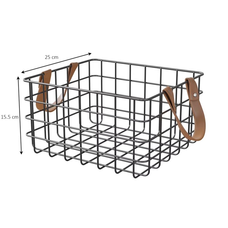 Koszyk metalowy GoodHome Aetna 27 x 24 x 15 cm