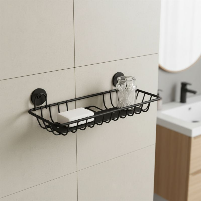 Koszyk prostokątny GoodHome Koros czarny
