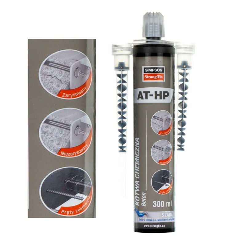 Kotwa chemiczna Simpson AT-HP do mocowania w betonie do betonu 300ml 1szt