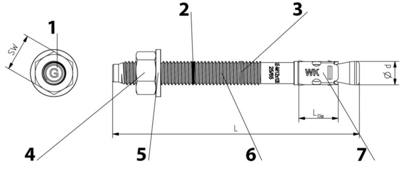 Kotwy mechaniczne do betonu Klimas LE-ZN 10x95 mm kotwy ekspresowe 50szt