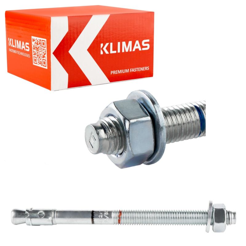 Kotwy mechaniczne do betonu Klimas LE-ZN 12x165 mm kotwy ekspresowe 25szt