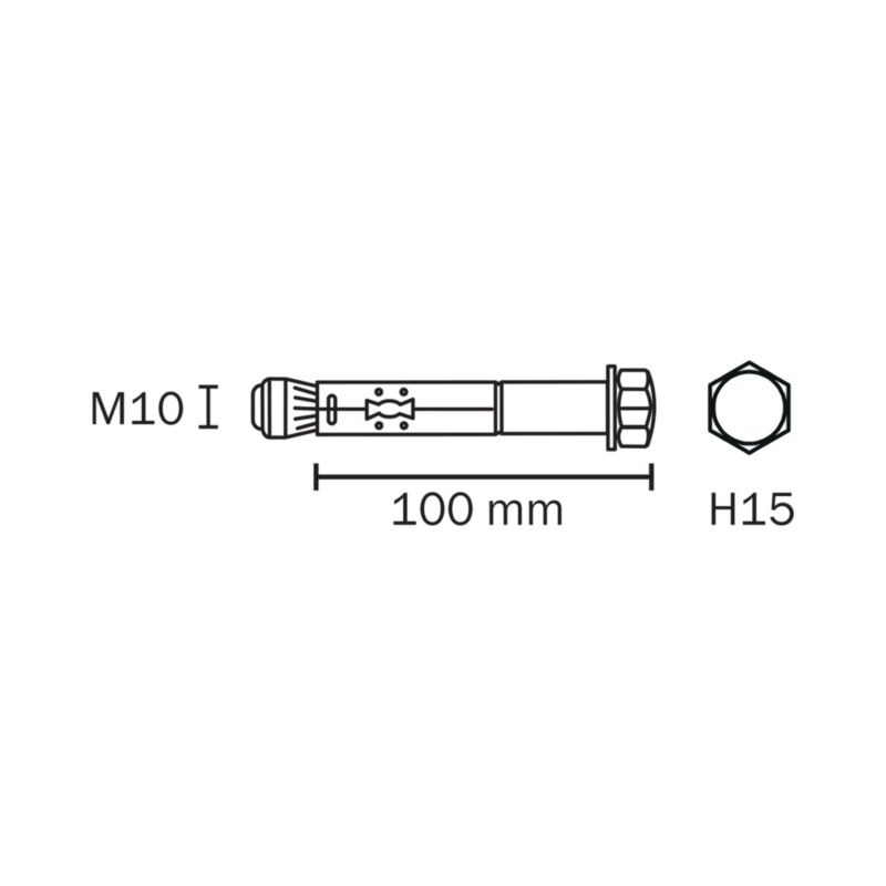 Kotwy tulejowe Diall M10 x 100 mm 4 szt.
