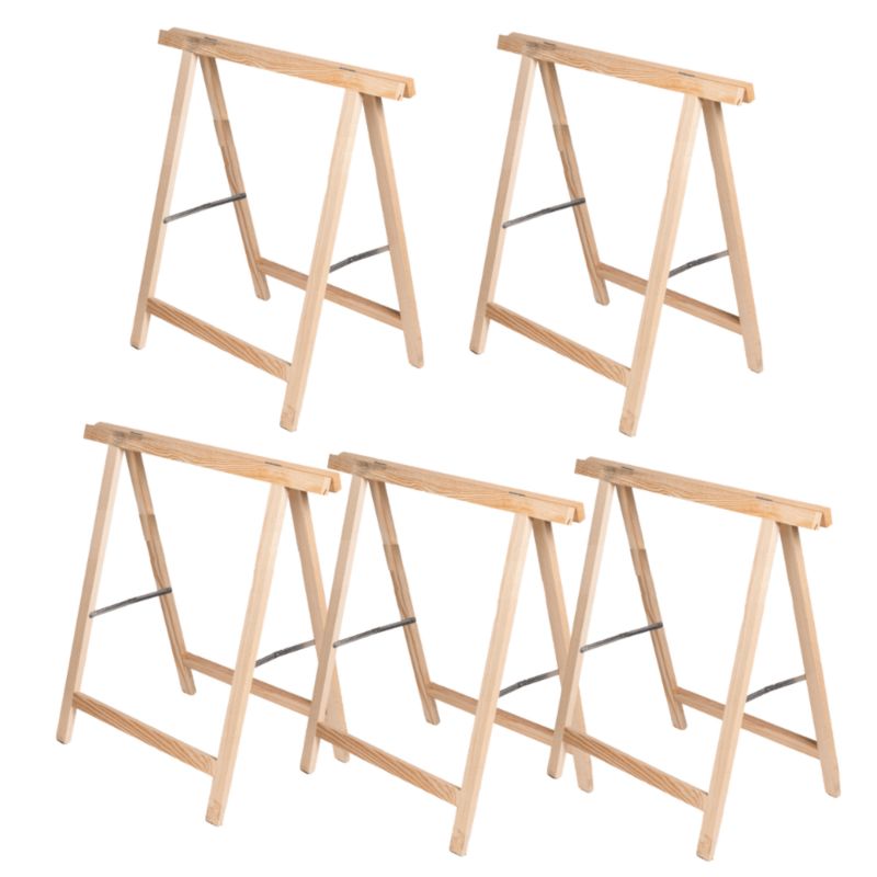 Koziolek warsztatowy roboczy MODO24 drewno naturalne 73x44x73 cm 5 szt.