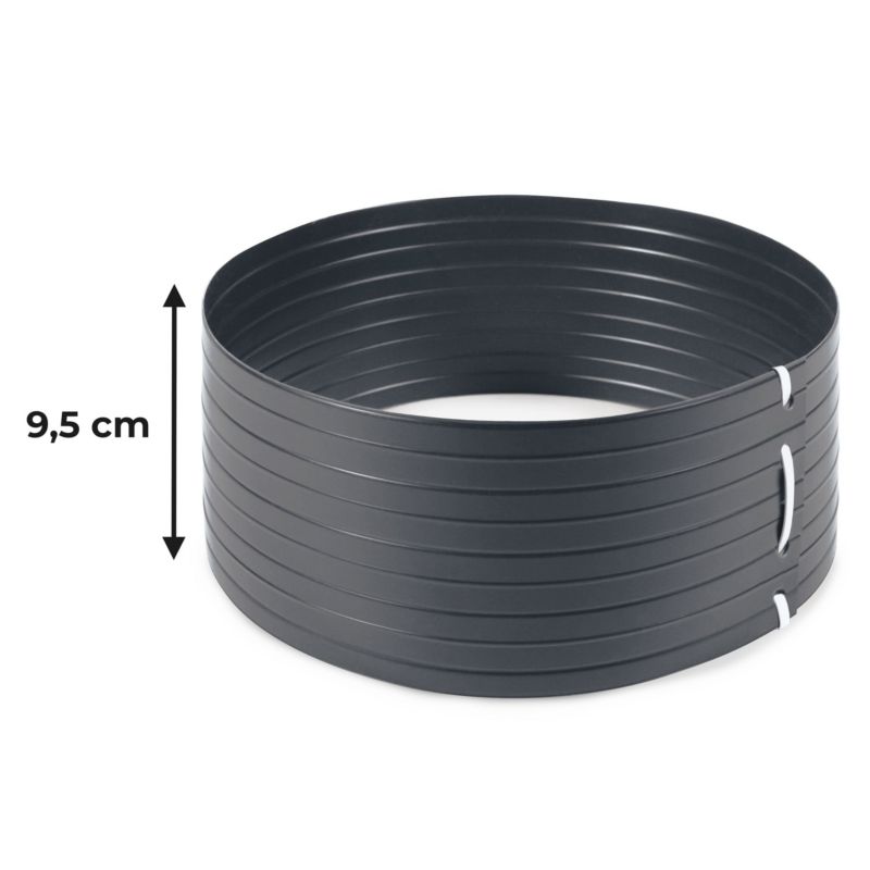 Krąg nawodnieniowy PVC 25 cm QUEST, opaska do podlewania roślin, drzew i pomidorów, 3,75 L- grafit, 1 szt.