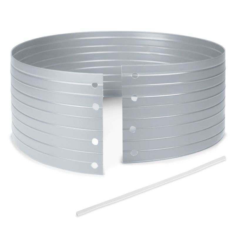 Krąg nawodnieniowy PVC 25 cm QUEST, opaska do podlewania roślin, drzew i pomidorów, 3,75 L- szary, 1 szt.