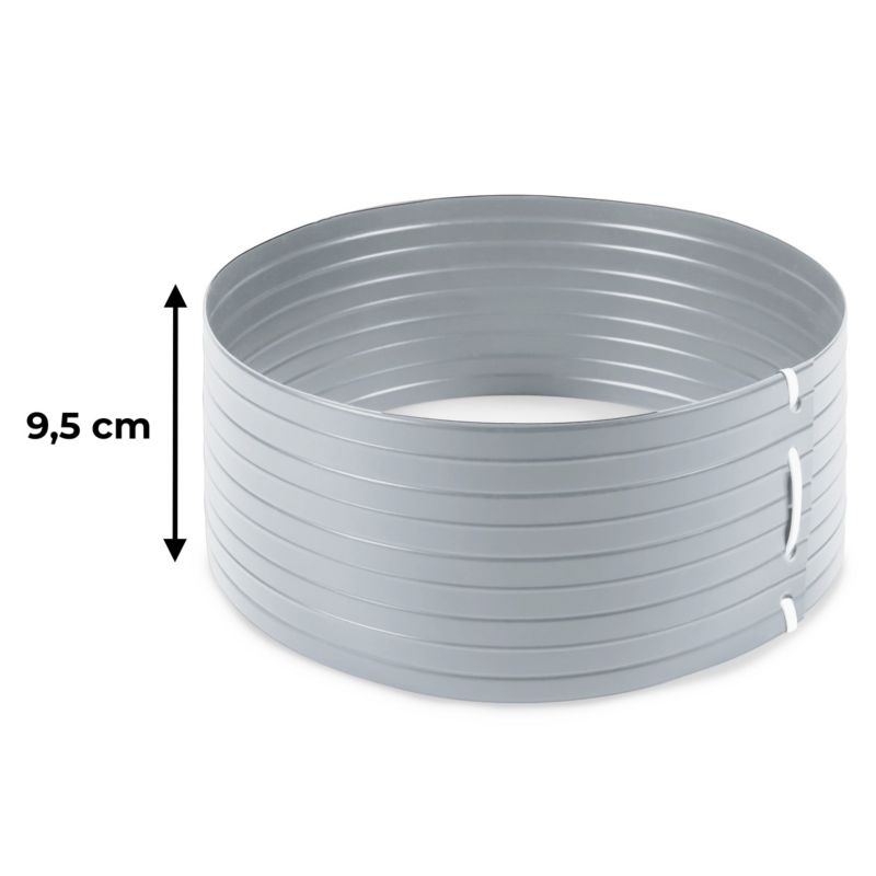 Krąg nawodnieniowy PVC 25 cm QUEST, opaska do podlewania roślin, drzew i pomidorów, 3,75 L- szary, 1 szt.