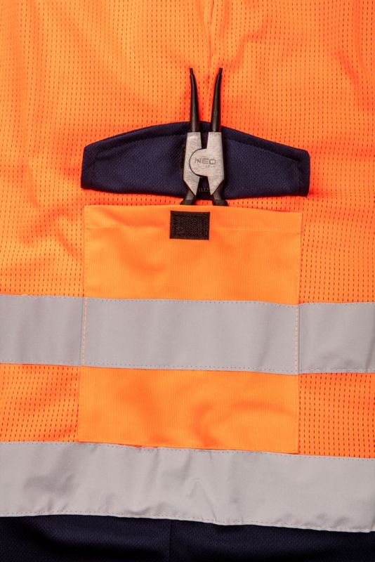 Krótkie spodenki unisex NEO TOOLS S ostrzegawcze intensywna widzialność 1 szt.