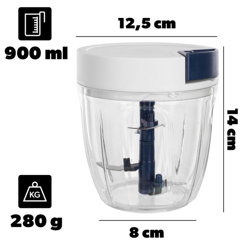 Krajacz KADAX Do Cebuli 900ml Warzyw Siekacz Rozdrabniacz Ręczny Uniwersalny mały 1szt.