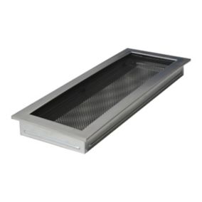 Kratka kominkowa Hearth 17 x 49 cm stal szczotkowana
