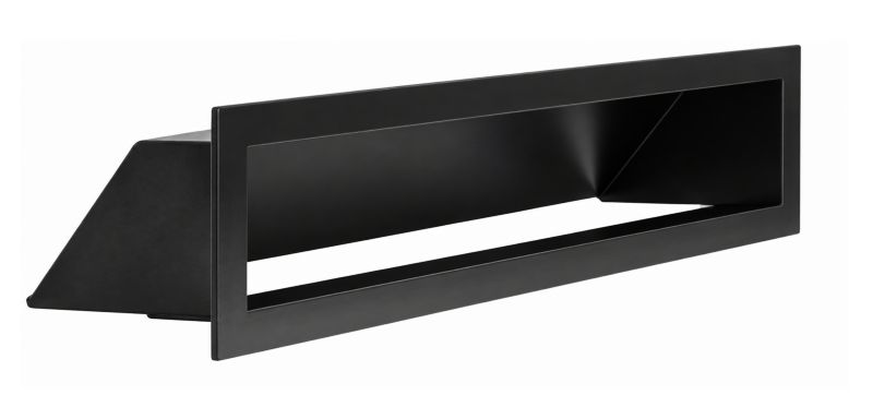 Kratka kominkowa NORDflam Aero 380 x 90 mm czarna