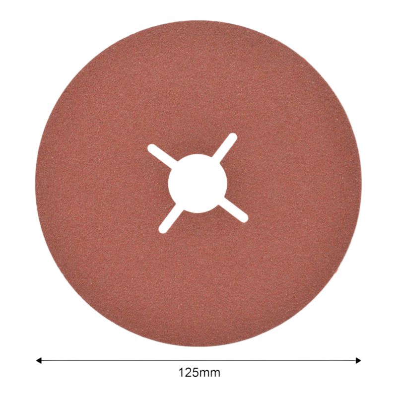 Krążek fibrowy 125 mm Mac Allister P80 5 sztuk