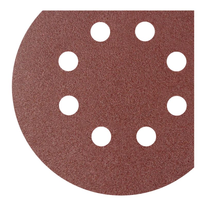 Krążek na rzep Mac Allister 125 mm P180 z otworami 5 sztuk