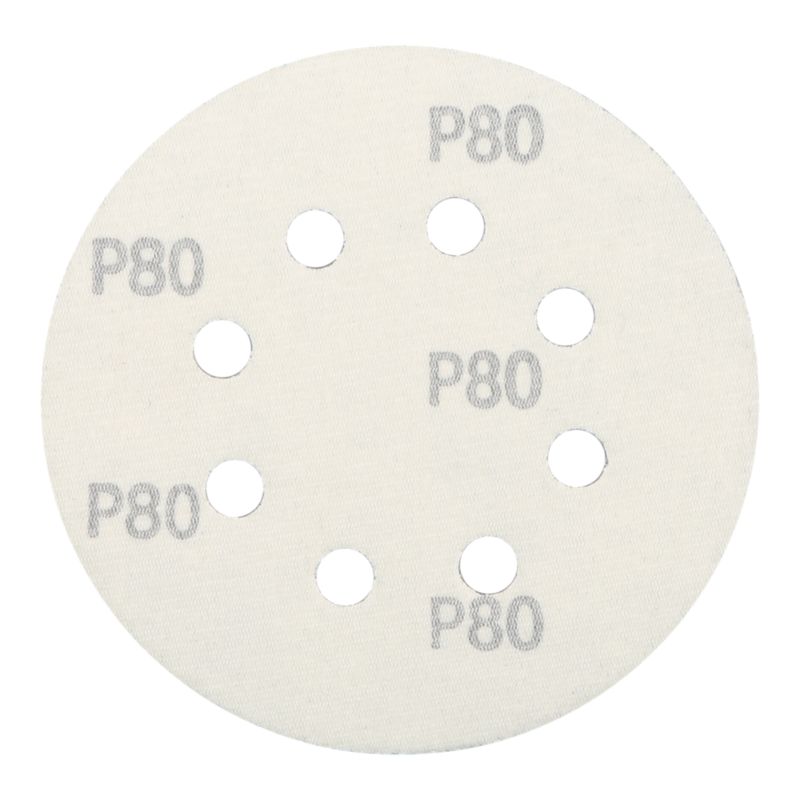Krążek na rzep Mac Allister 125 mm P80 z otworami 5 szt.