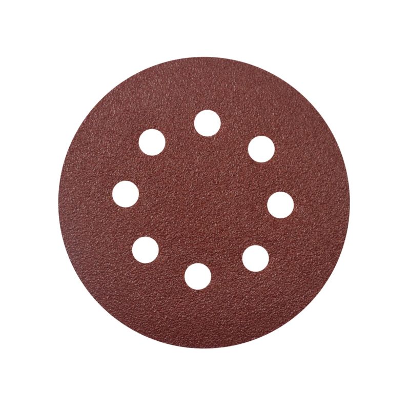 Krążek na rzep Mac Allister 125 mm P80 z otworami 5 sztuk