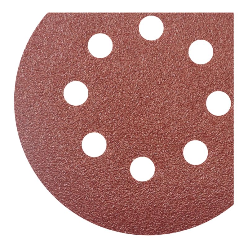 Krążek na rzep Mac Allister 125 mm P80 z otworami 5 sztuk