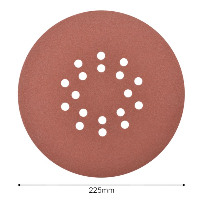 Krążek na rzep Mac Allister z otworami 225 mm P100 5 sztuk