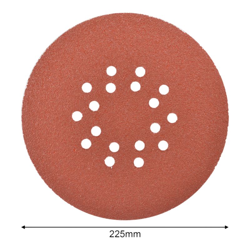 Krążek na rzep Mac Allister z otworami 225 mm P40 5 sztuk